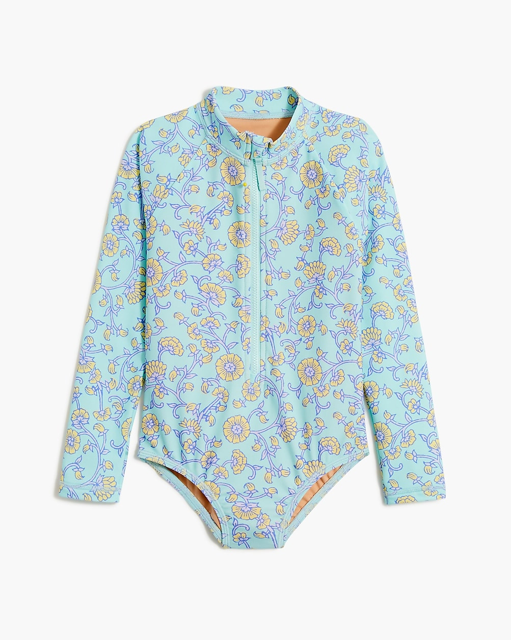 Girls' floral rash guard swimsuit | J.Crew Factory