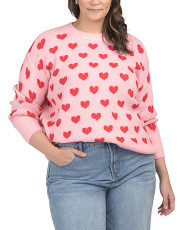 Plus Heart Cozy Sweater | Plus Size | Marshalls | Marshalls