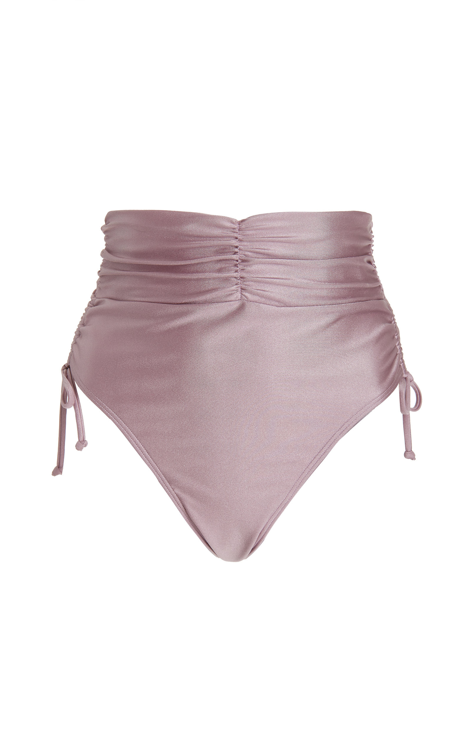 Menasa Ruched High-Rise Bikini Bottoms | Moda Operandi (Global)