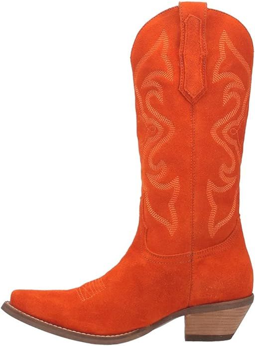 Amazon.com: Dingo Womens Out West Tall Snip Toe Boots Mid Calf Low Heel 1-2" - Black : Pet Suppli... | Amazon (US)