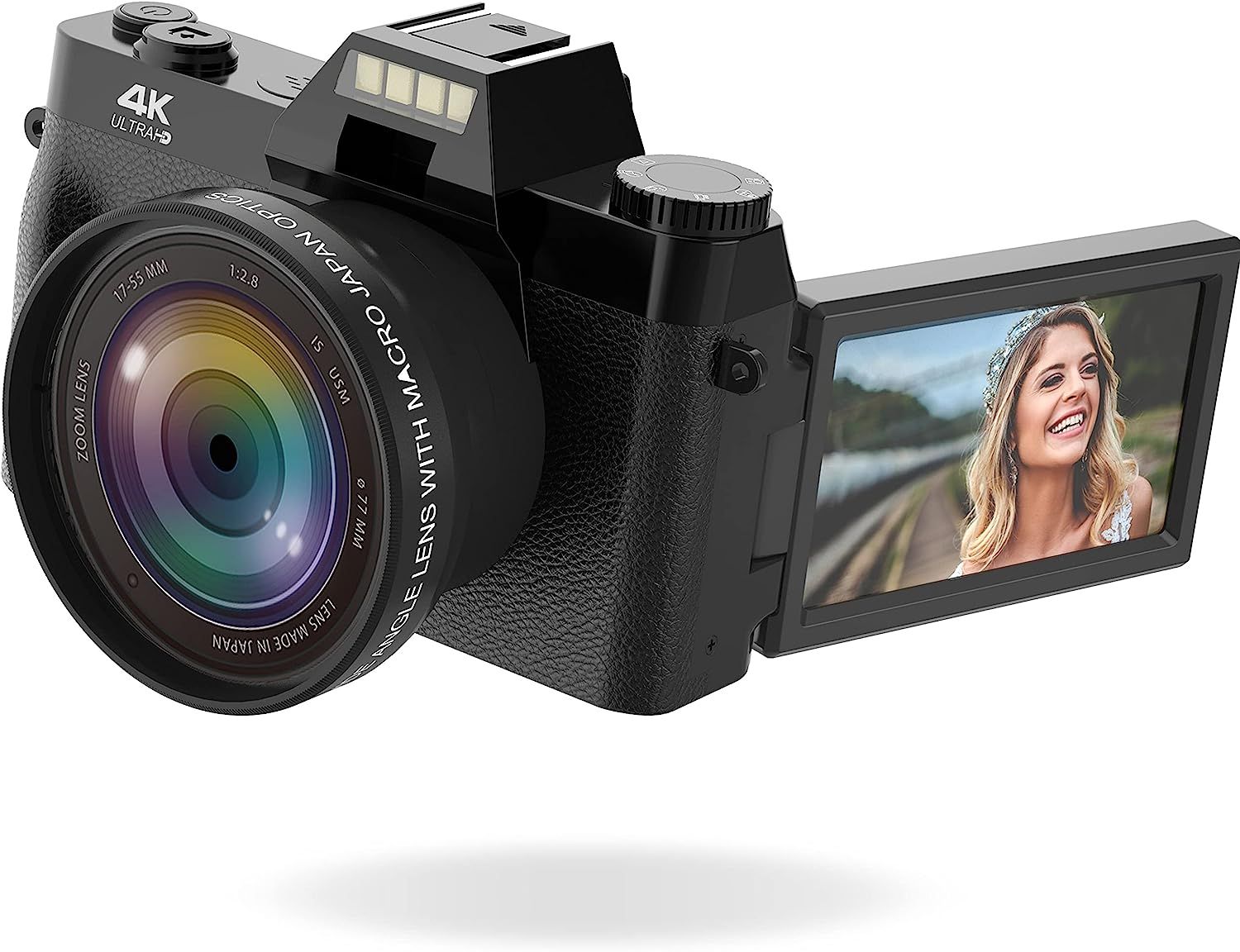 Vlogging Camera, 4K Digital Camera for YouTube with WiFi, 16X Digital Zoom, 180 Degree Flip Scree... | Amazon (US)