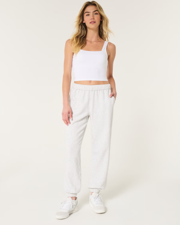 Women's Hollister Feel Good Fleece Wide-Leg Pants | Women's Bottoms | HollisterCo.com | Hollister (US)
