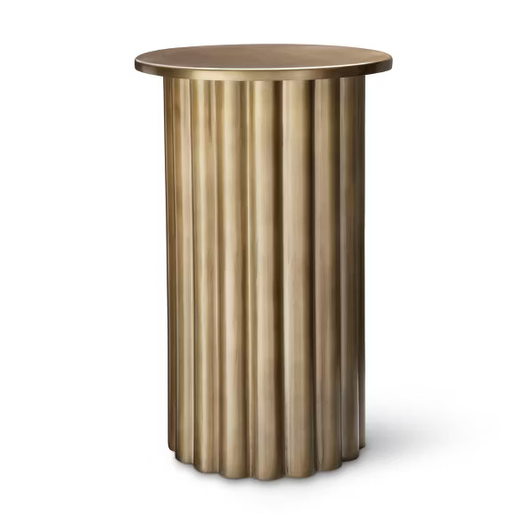 Metal Scalloped Plant Stand Gold - Hilton Carter for Target | Target