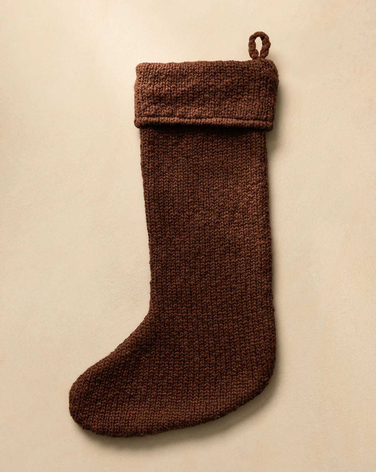 Cozy Knit Stocking in Deep Brown | McGee & Co. (US)