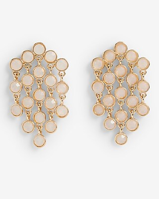 Circle Stone Chandelier Drop Earrings | Express