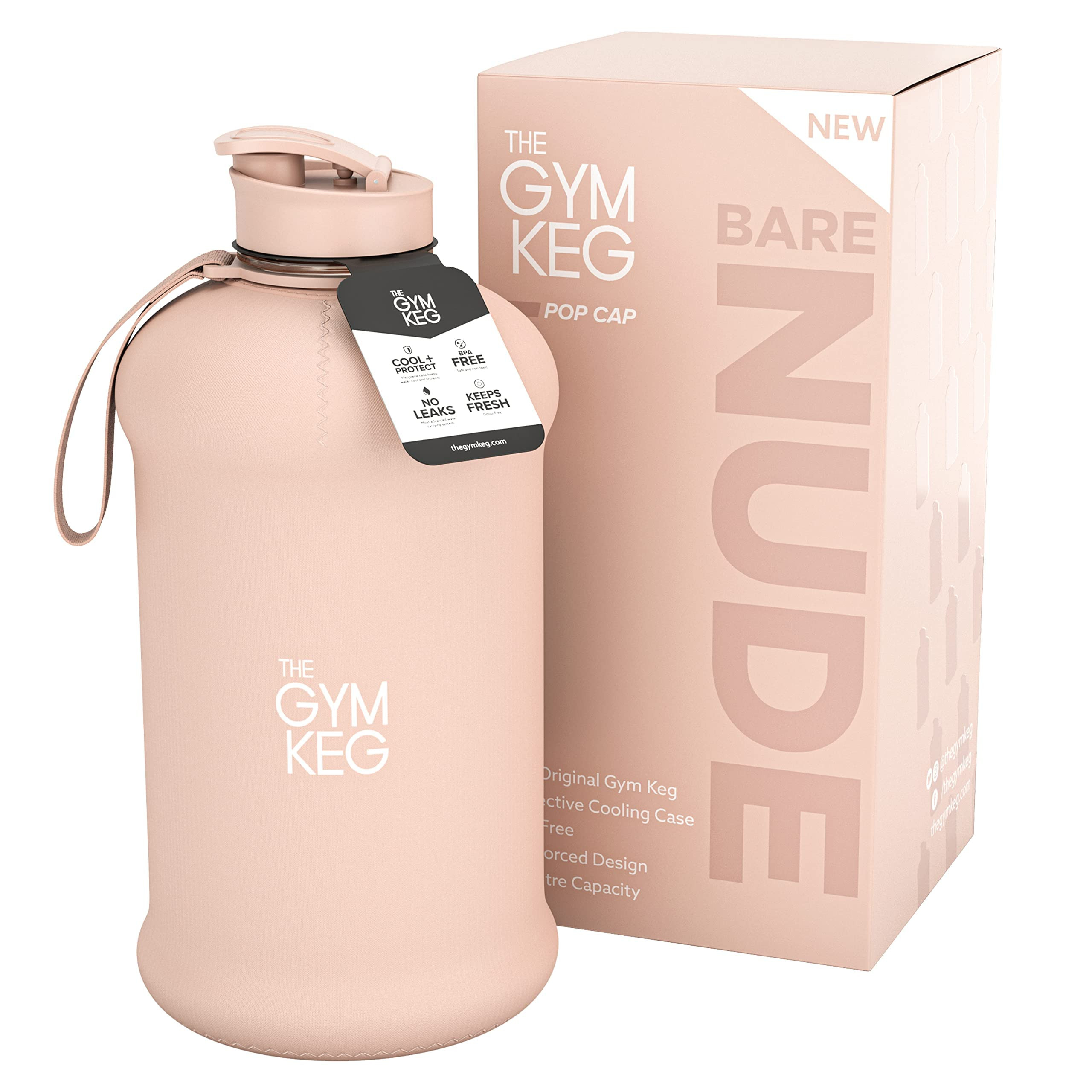 THE GYM KEG Sports Water Bottle (2.2 L) Insulated | Half Gallon | Carry Handle | Big Water Jug For S | Amazon (US)