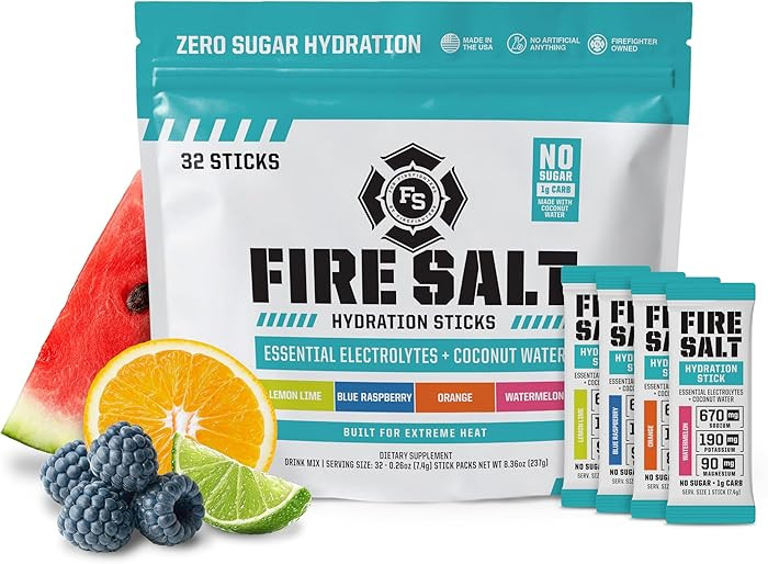 Fire Science Fire Salt Hydration Sticks, Electrolytes & Coconut Water, Hydration Drink Mix with M... | Amazon (US)