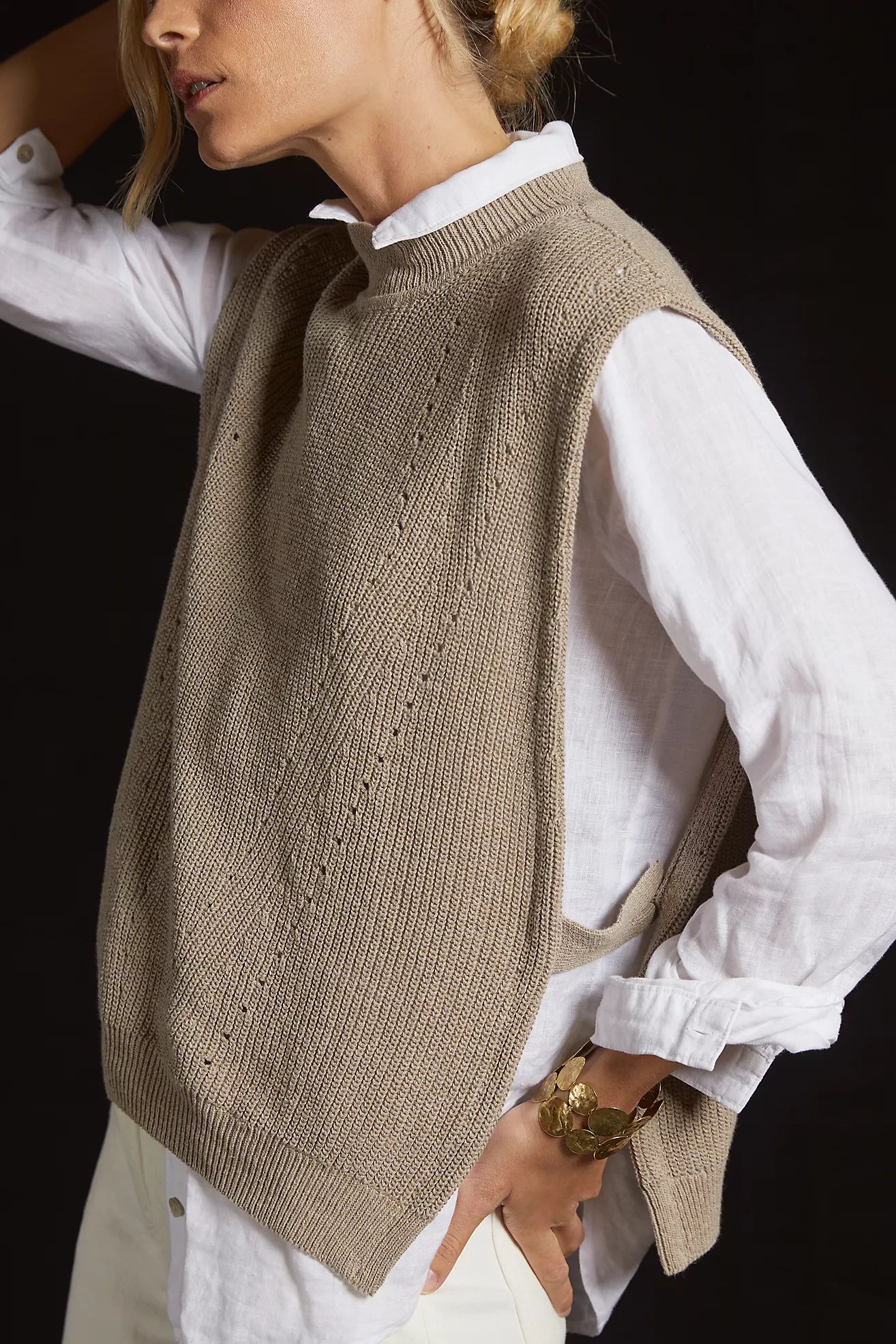 Pilcro Mock Neck Layering Sweater Vest | Anthropologie (US)