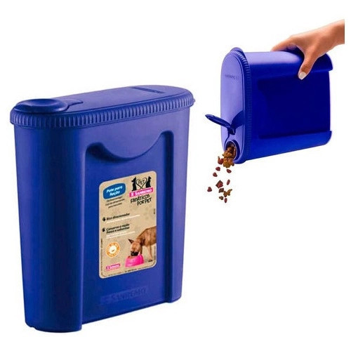 Porta ração plastico sanremo azul em Promoção na Americanas | Americanas (BR)