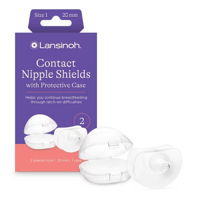 Lansinoh Contact Nipple Shield with Case - 20mm - 2ct: Silicone Material | Target