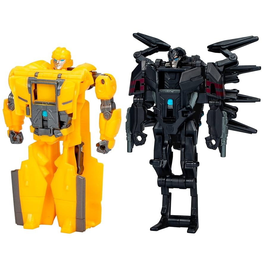 Transformers: One Cog Changer Bumblebee (B-127) & Airachnid, 4-Inch Robot Action Figures, Interac... | Amazon (US)