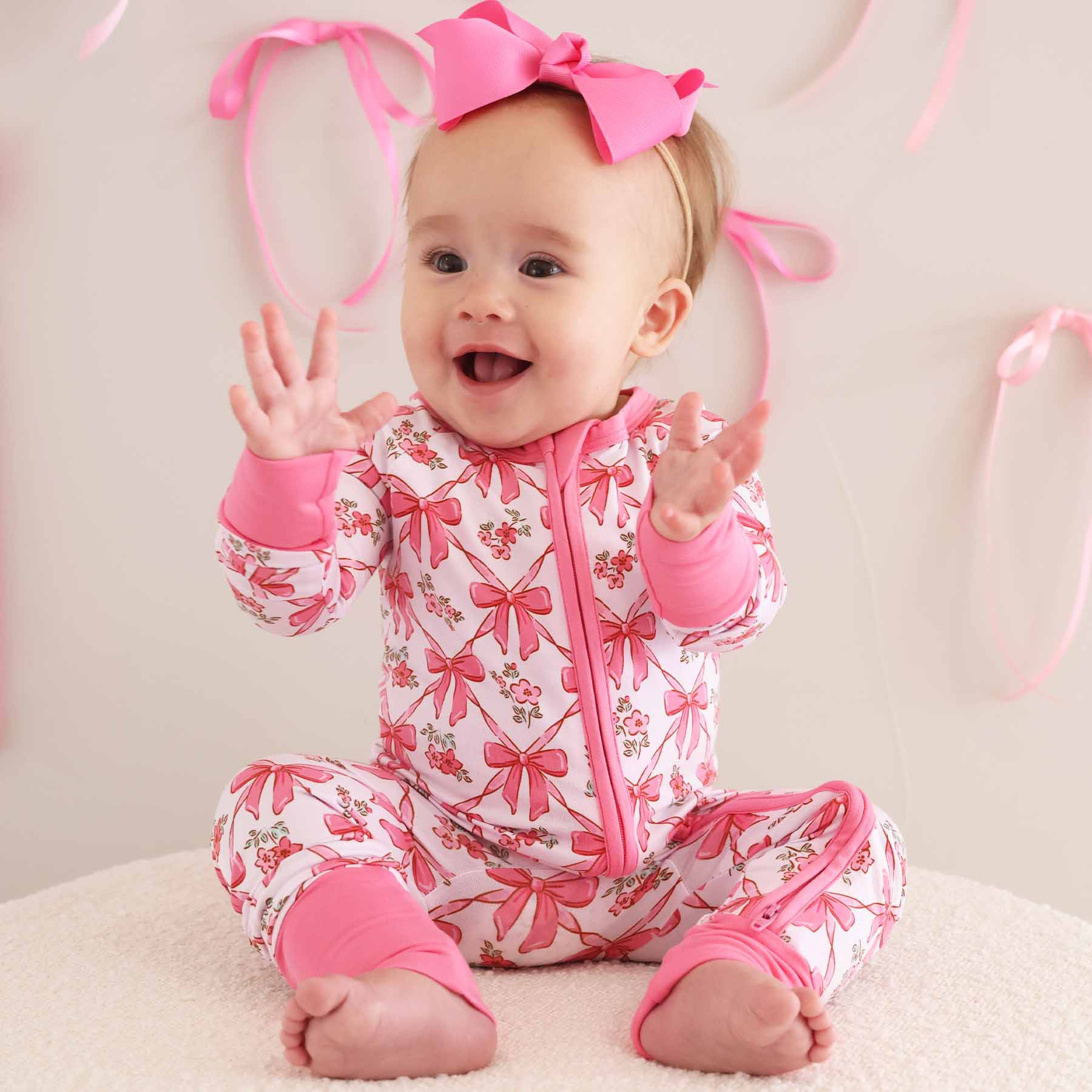 Bow Besties Convertible Zip Romper | Caden Lane
