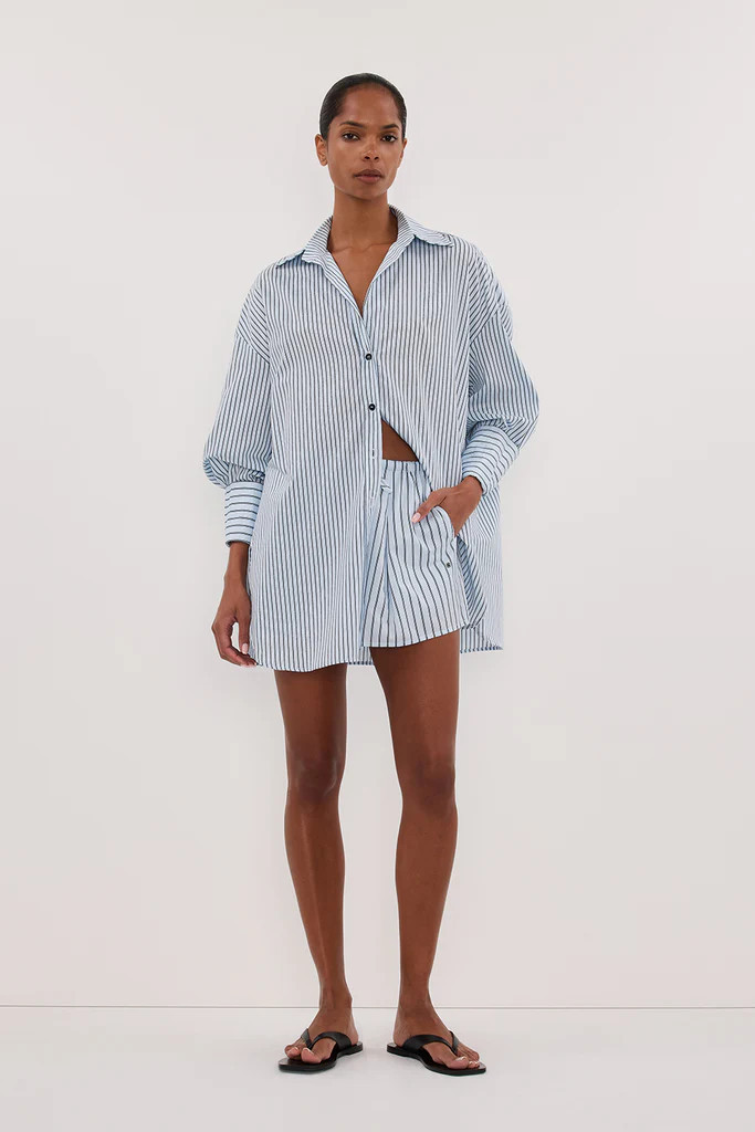 SABLE ICE BLUE SILK BLEND SHIRT | DISSH