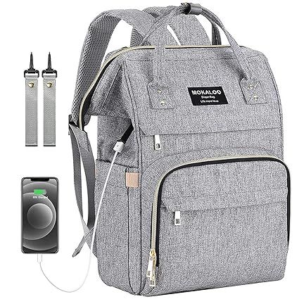 Diaper Bag Backpack, Mokaloo Large Baby Bag, Multi-functional Travel Back Pack, Anti-Water Matern... | Amazon (US)
