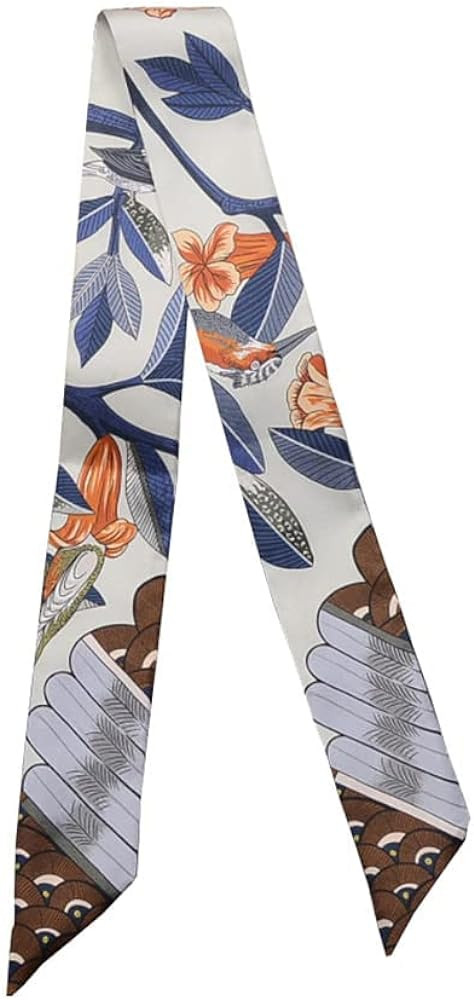 JERLA 100% Mulberry silk Scarf Head Hair Ribbon Handbag Handle wrap Tie Bundle Neckerchief Scarf ... | Amazon (US)