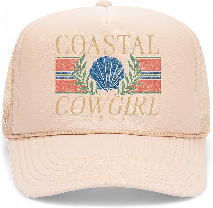 Coastal Cowgirl Trucker Hat | Beach Cowboy Cute Summer Western Country Vintage | Premium Foam Tru... | Amazon (US)