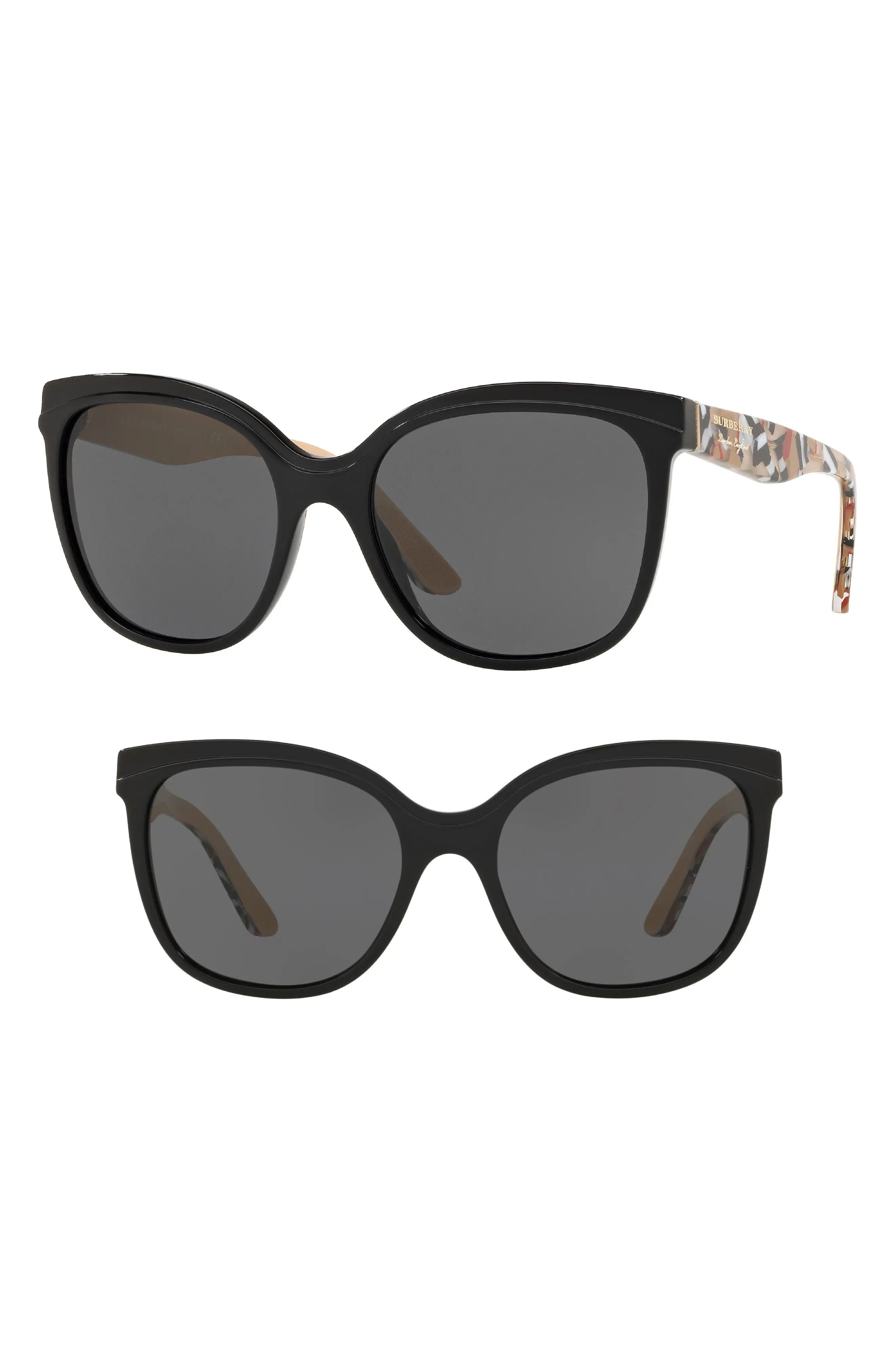 Burberry Marblecheck 55mm Square Sunglasses | Nordstrom