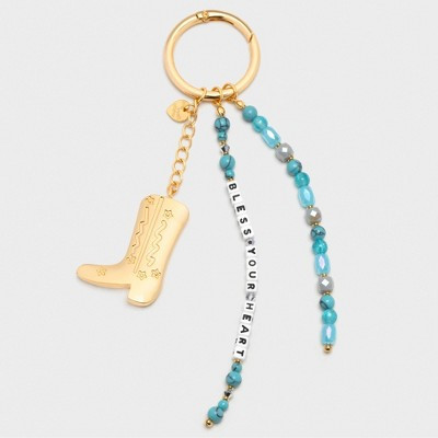 Little Words Project "Bless Your Heart" Cowboy Boot Beaded Bag Charm | Target