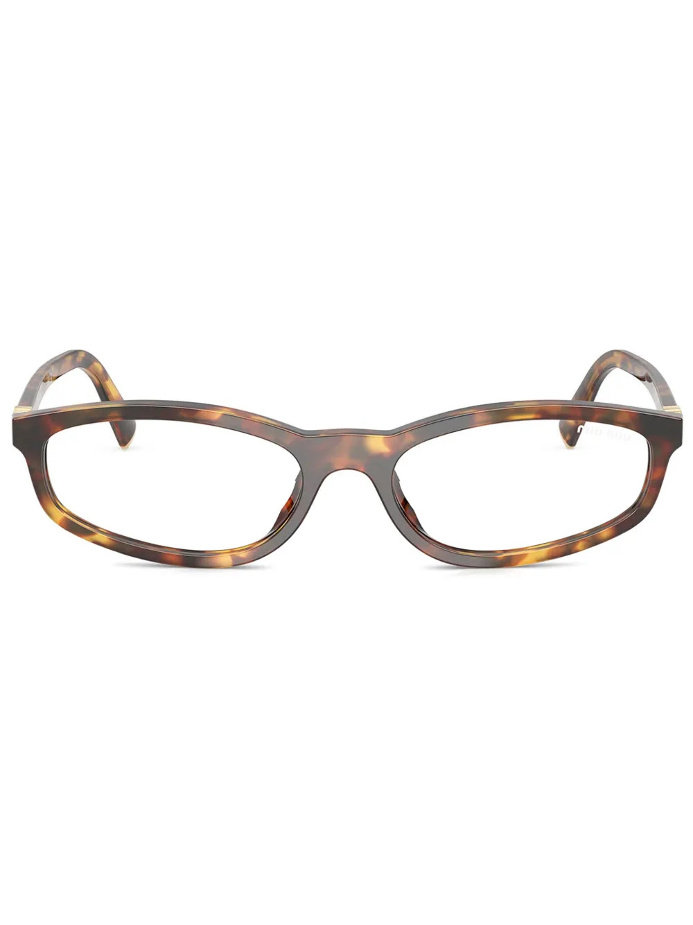 Miu Miu Eyewear Oval Frame Glasses | Brown | FARFETCH CA | Farfetch Global