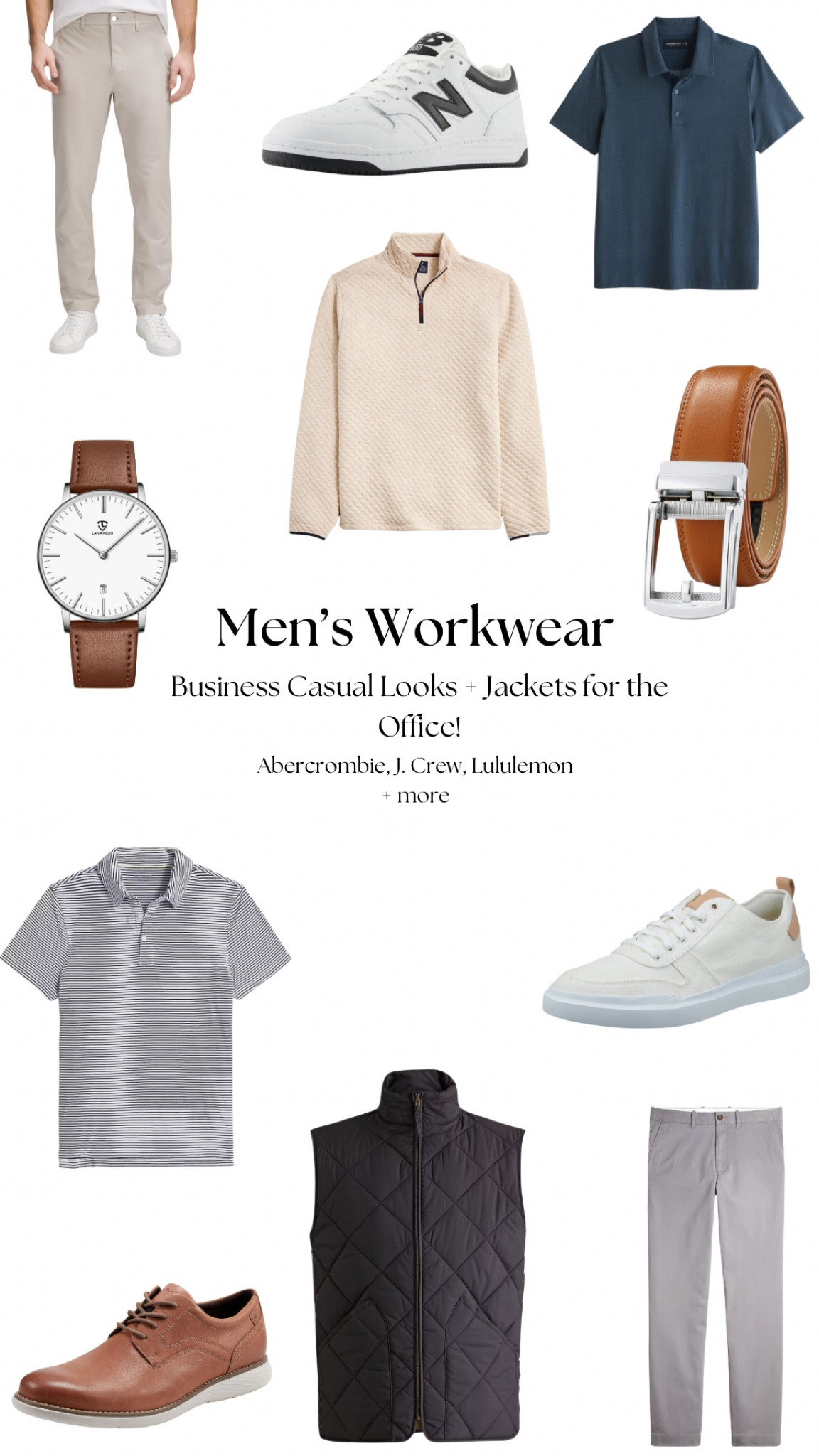 Men’s Workwear Items! Perfect as gifts, or even just shopping ideas / outfit inspiration for men! These are all office-approved items, and threw some accessories in there too! J Crew is honestly underrated for Menswear, especially J Crew Factory which is always having crazy deals!
Perfect as gifts for a boyfriend, friend, new job gift, dad, husband, etc!! 

#LTKMens #LTKGiftGuide #LTKWorkwear
