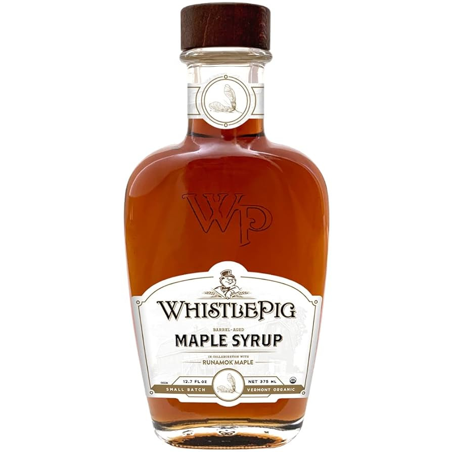 Runamok Maple & WhistlePig Organic Rye Whiskey Barrel-aged Maple Syrup 375 ml | 12.7 FL oz | Amazon (US)