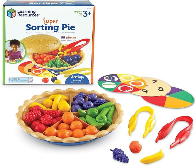 Learning Resources Super Sorting Pie - Sorting and Matching, Fine Motor Skills, Food Toys, Color ... | Amazon (US)