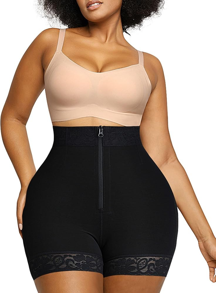 SHAPELLX Butt Lifter Shapewear Tummy Control Shorts For Women Waist Cincher With Hook Zipper Clos... | Amazon (US)