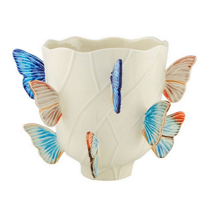 Bordallo Pinheiro Cloudy Butterflies Vase By Claudia Schiffer | Williams-Sonoma