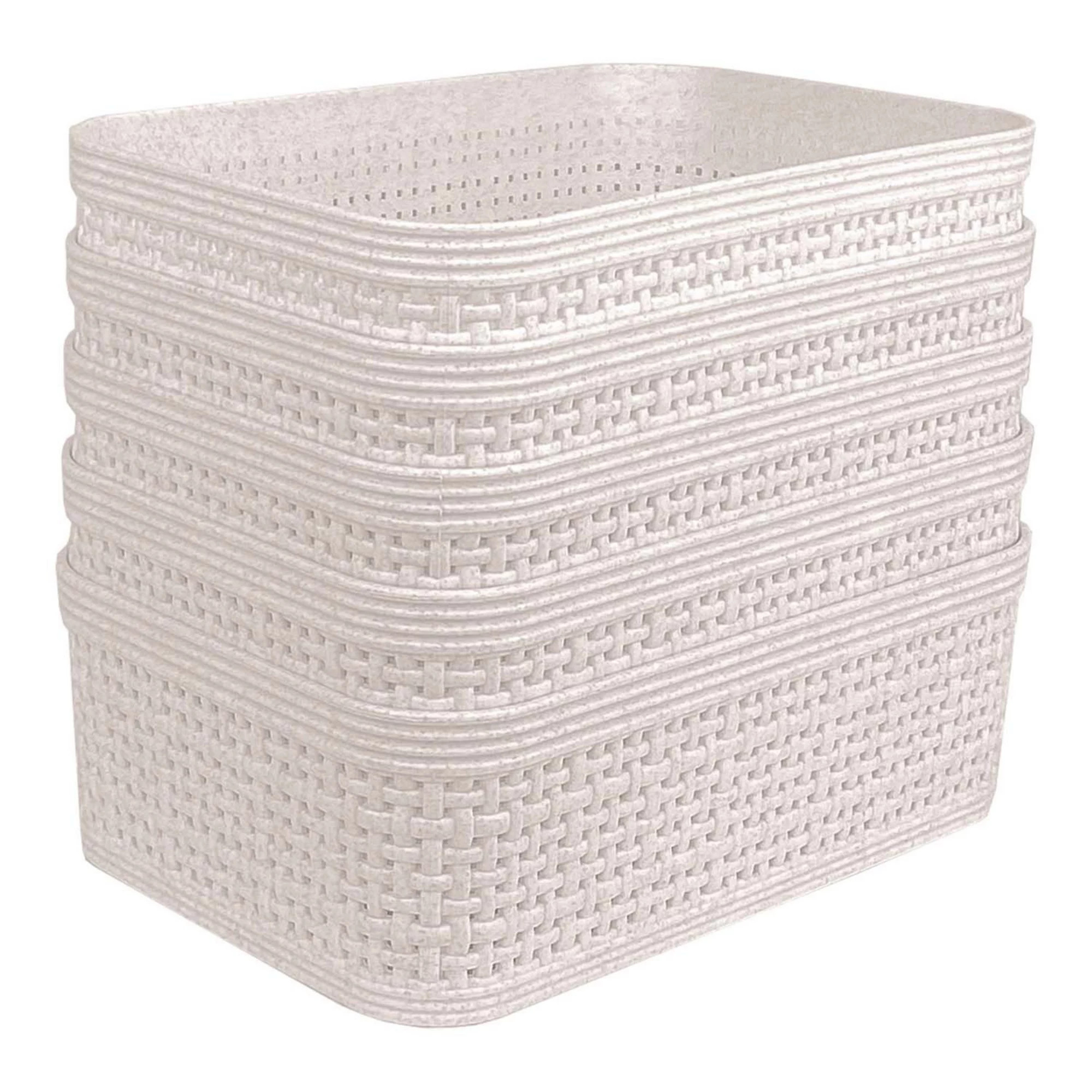 Belle Maison 5-pk. Mini Rectanglur Wheat Straw Bins | Kohl's