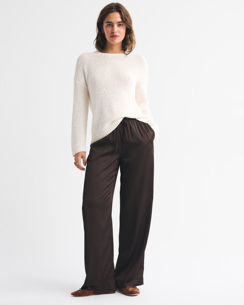 Women's Satin Pull-On Pant | Women's New Arrivals | Abercrombie.com | Abercrombie & Fitch (UK)