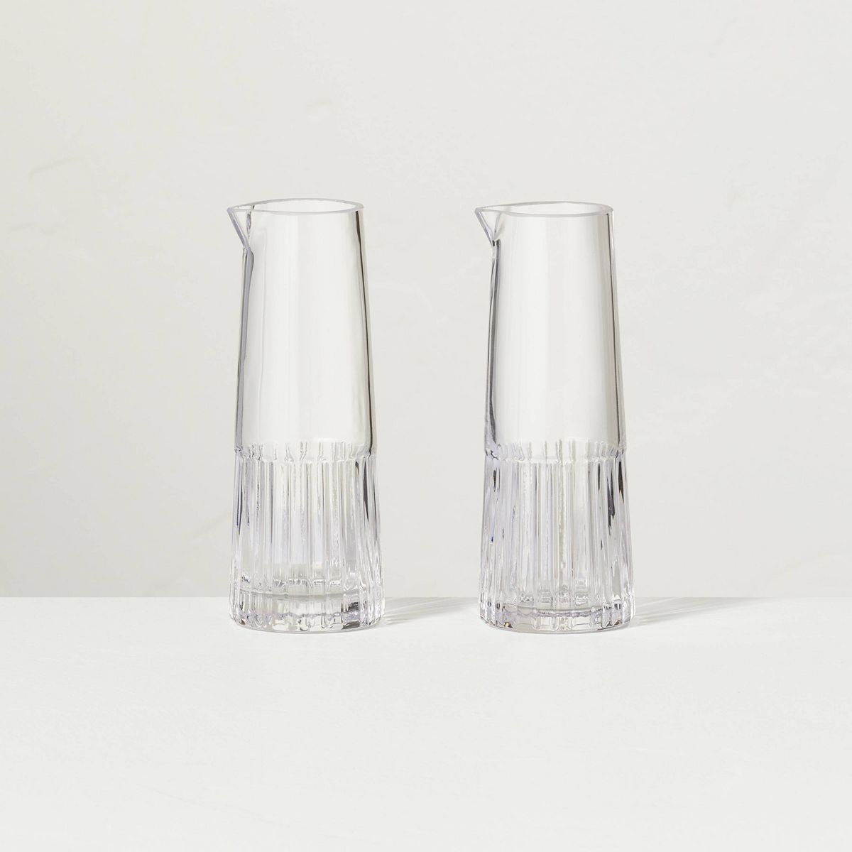 Oil & Vinnegar Fluted Clear Glass Cruets (Set of 2) - Hearth & Hand™ with Magnolia | Target
