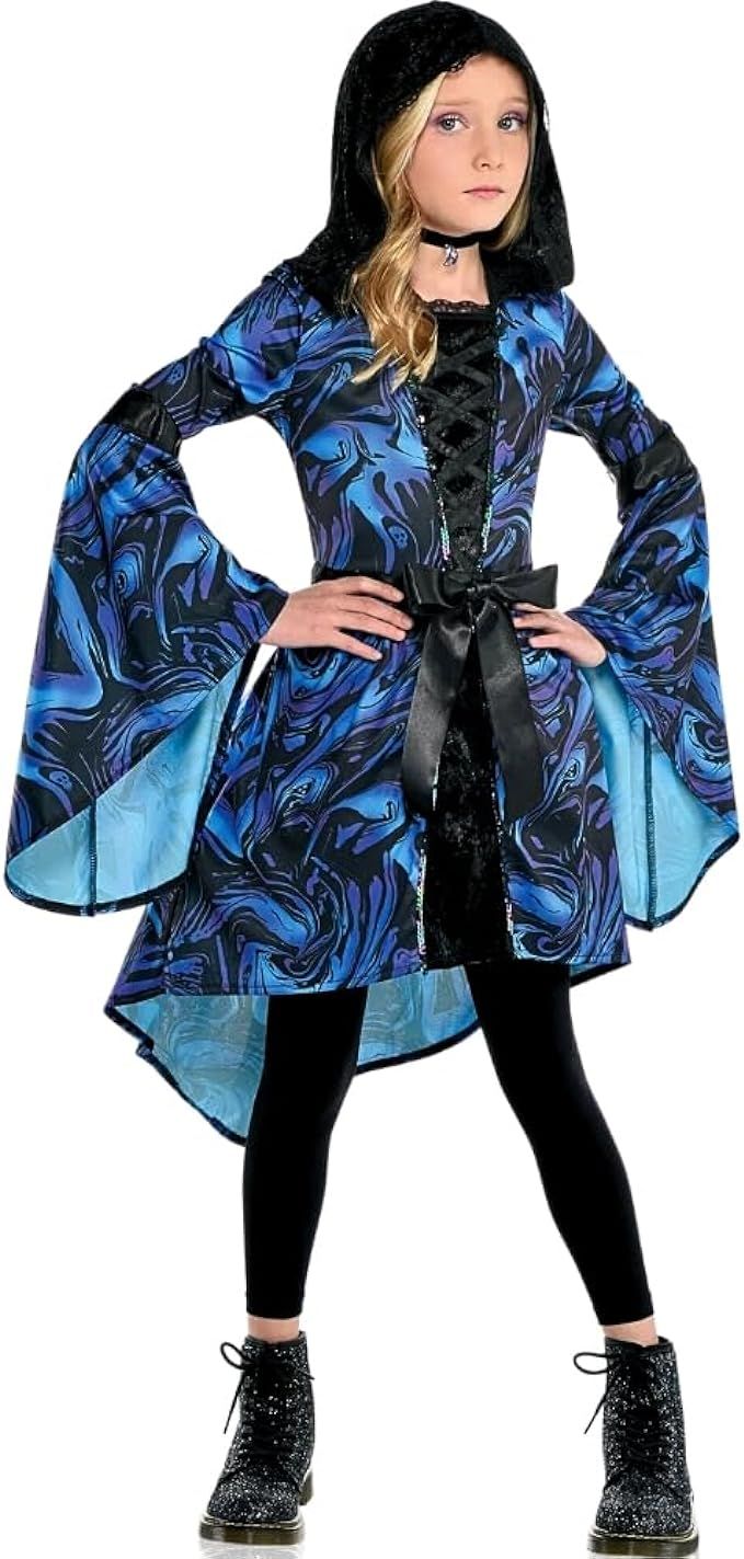 amscan Enchanting Blue Sorceress Costume- Black and Blue -1 Set, Large (12-14) | Amazon (US)