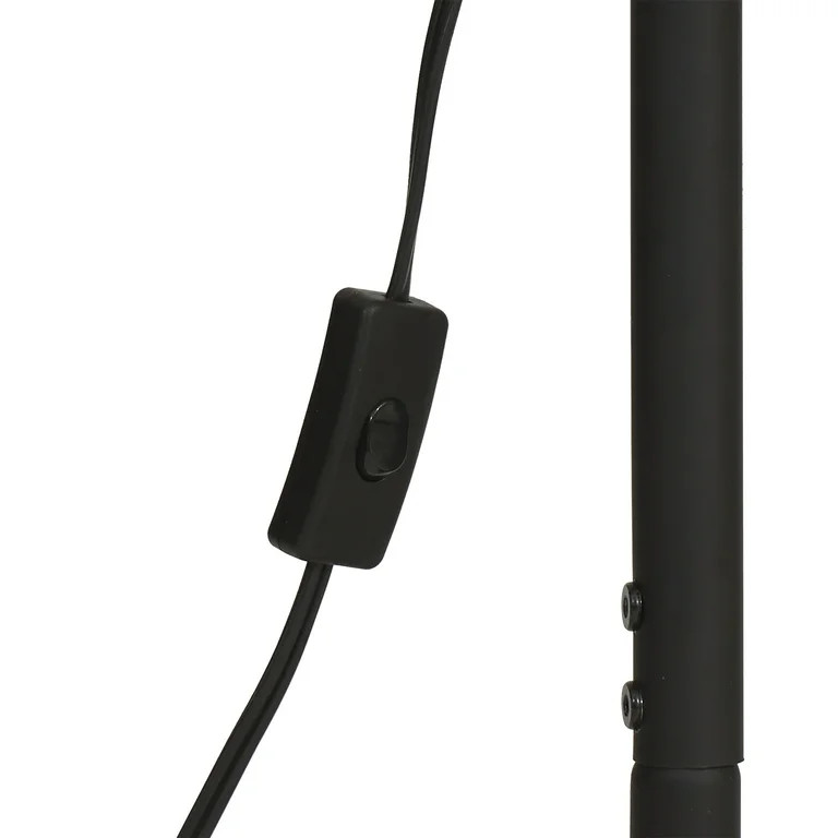 Mainstays 65" Modern Adjustable Head Matte Black Floor Lamp with Black Conical | Walmart (US)