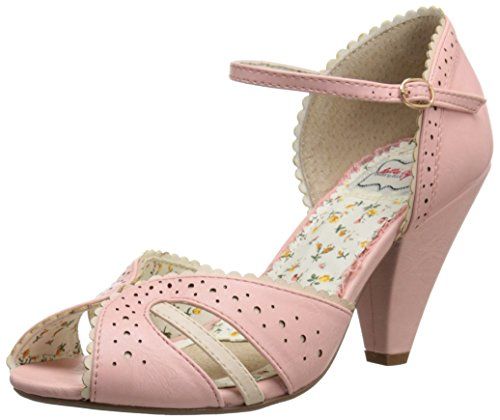 Bettie Page Women's BP403-Melanie Dress Sandal, Pink, 9 M US | Amazon (US)