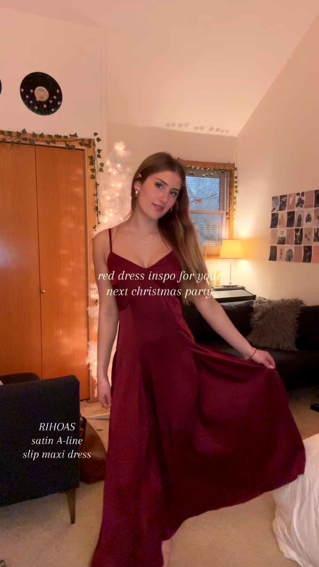 wine red christmas dresses 

#LTKootd