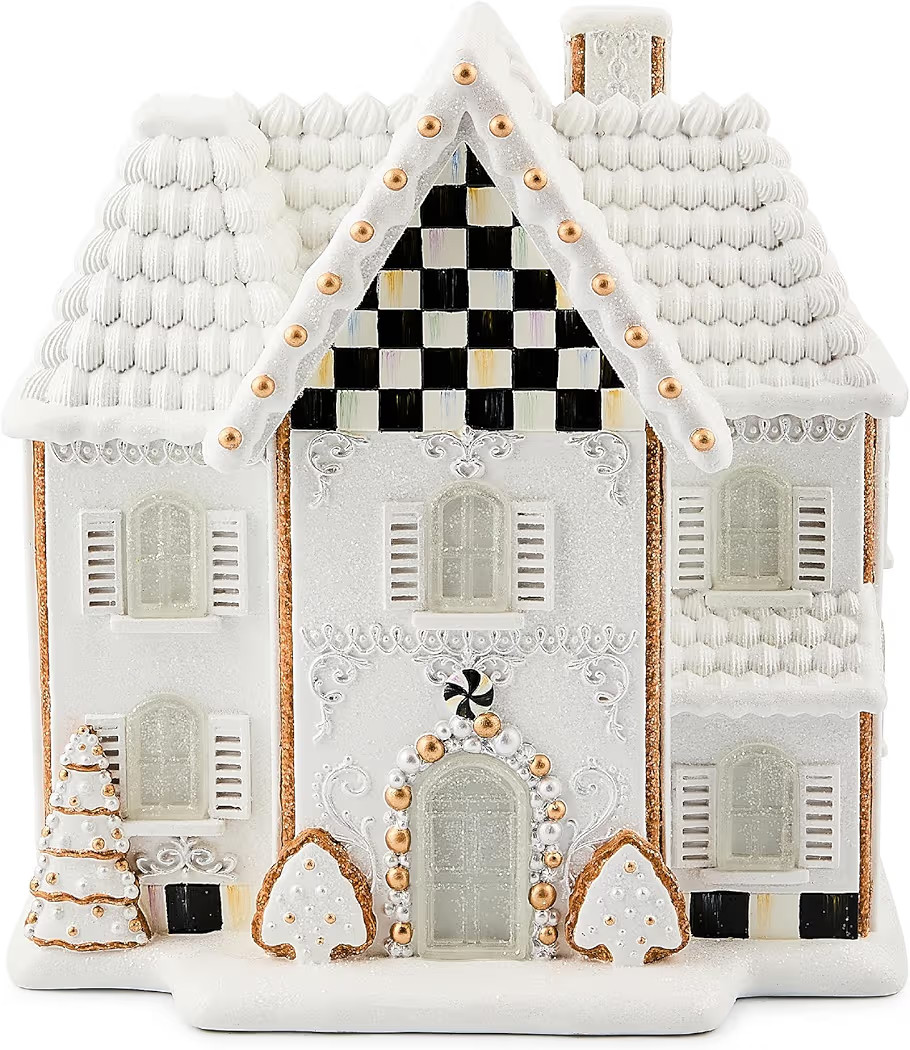 MACKENZIE-CHILDS Gingerbread Illuminated Building, Christmas Village House Decor, Manor | Amazon (US)