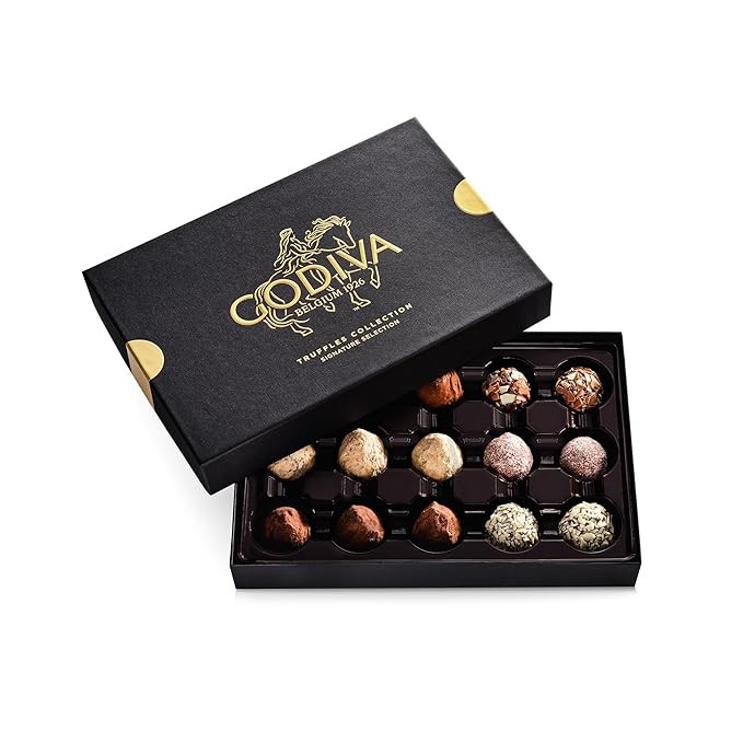 Godiva Signature Truffle Gift Box, Belgian Dark and Milk Chocolates with Ganache Center, Gourmet ... | Amazon (US)