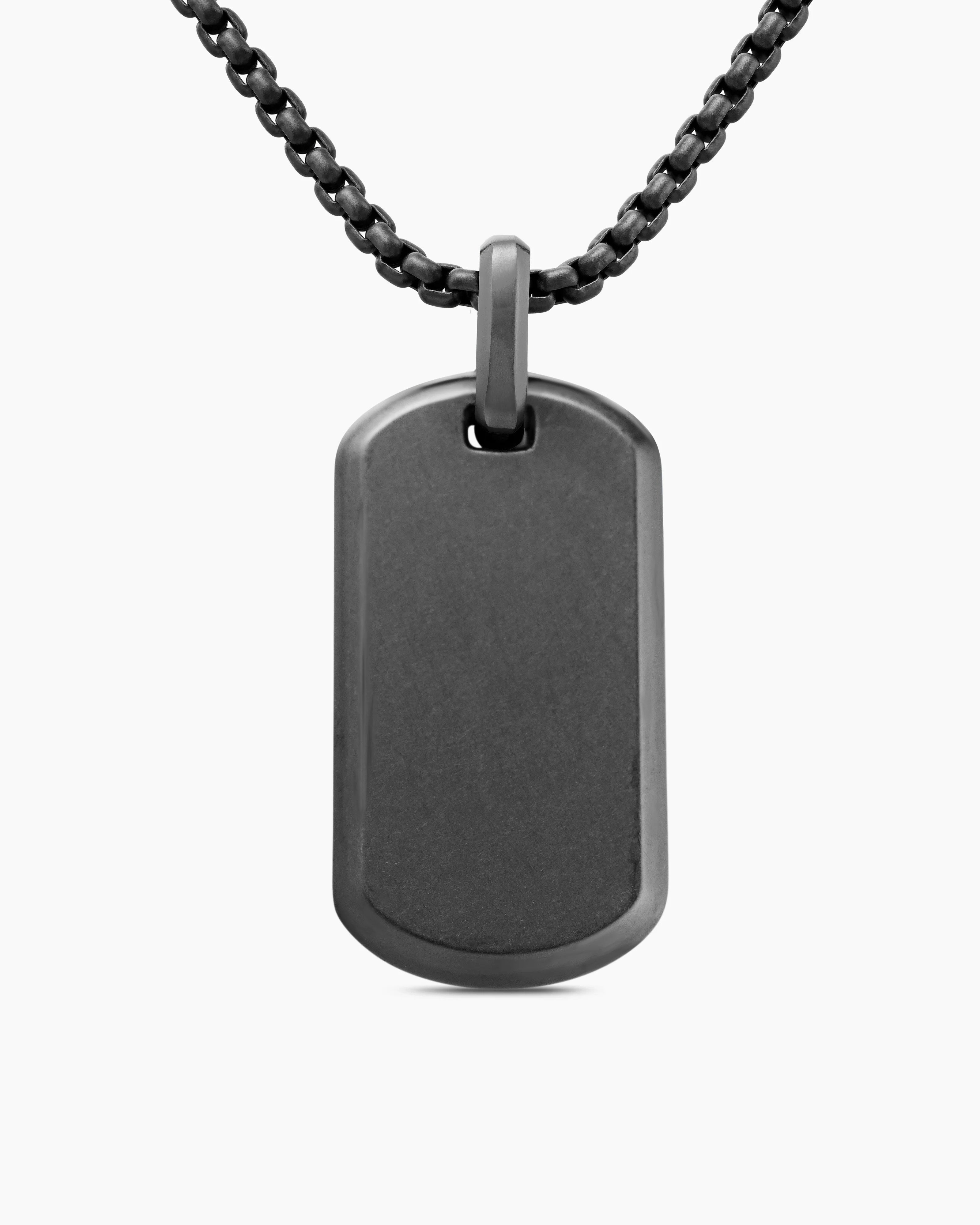 David Yurman | Chevron Tag in Black Titanium, 35mm | David Yurman