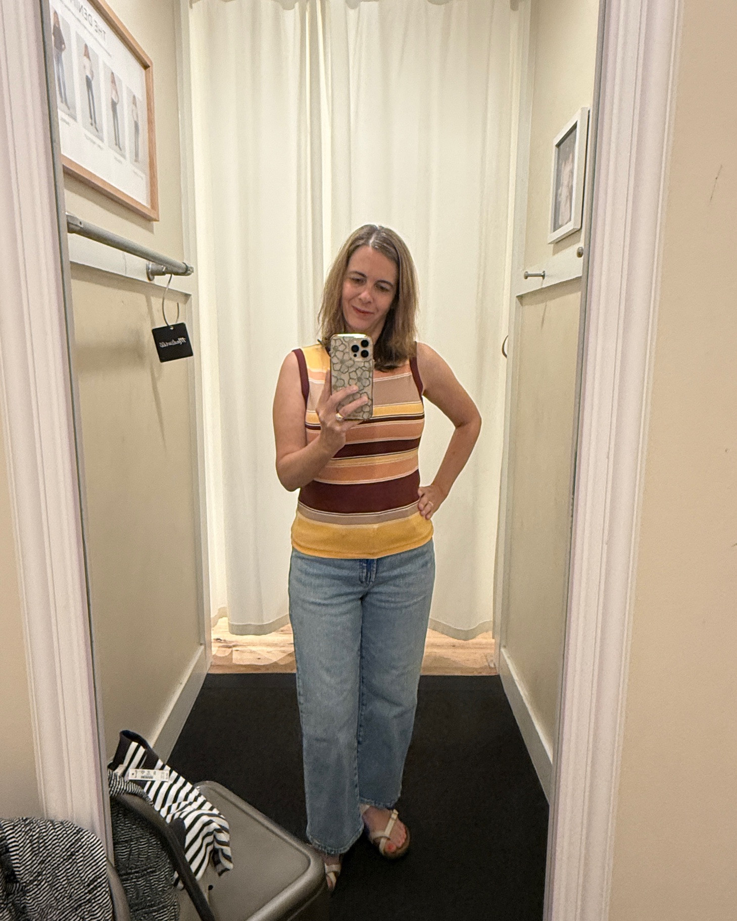 Came home with one of these tops today. Which one do you think I chose? I love the colors- giving me a little summer and  fall vibes mixed together!