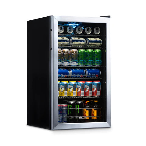Newair 24” Built-in 177 Can Beverage Fridge in Stainless Steel | NewAir