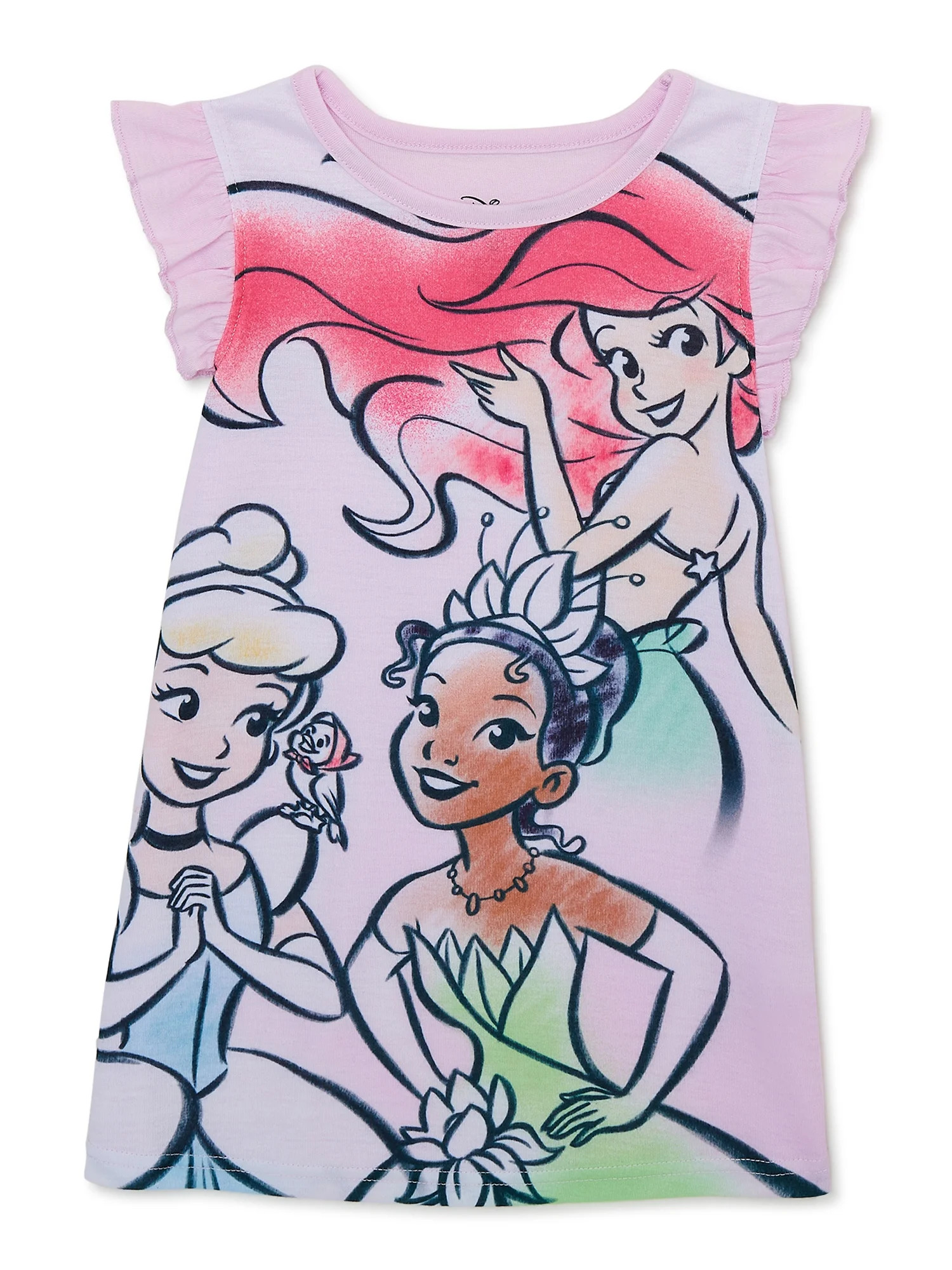 Disney Princesses Toddler Girls Pajama Nightgown, Sizes 2T-5T | Walmart (US)