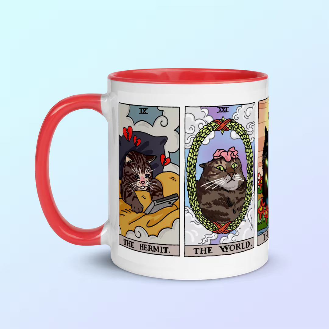 The Original Tarot Cat Meme Coffee Mug Cat Mom Coffee Mug - Etsy | Etsy (US)