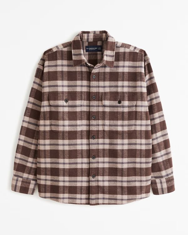 Men's 90s Oversized Flannel | Men's Tops | Abercrombie.com | Abercrombie & Fitch (US)