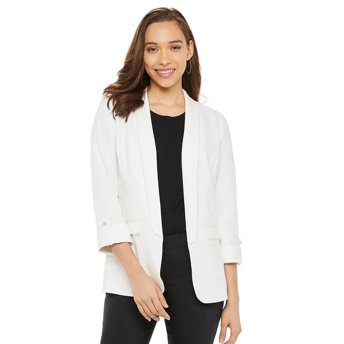 Women's Apt. 9® Open-Front Long Boyfriend Blazer | Kohl's