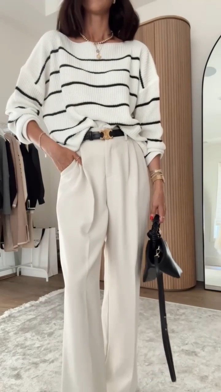 Wearing vs. styling ✨ I’m just shy of 5-7” wearing the size small striped pullover and XS trouser pants xx 
StylinByAylin, Aylin #amazon #amazonmusthave #nordstrom #ootd #outfitidea

#LTKootd #LTKgrwm #LTKOver40