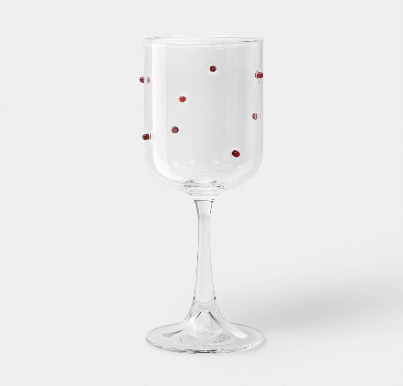 14.5 fl oz Wine Glass Clear with Red Dots - Threshold™ 

#LTKHome #LTKdayinmylife #LTKFindsUnder50