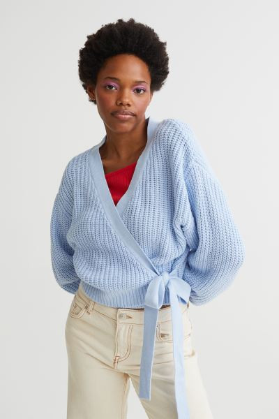 Knitted wrapover cardigan | H&M (UK, MY, IN, SG, PH, TW, HK)