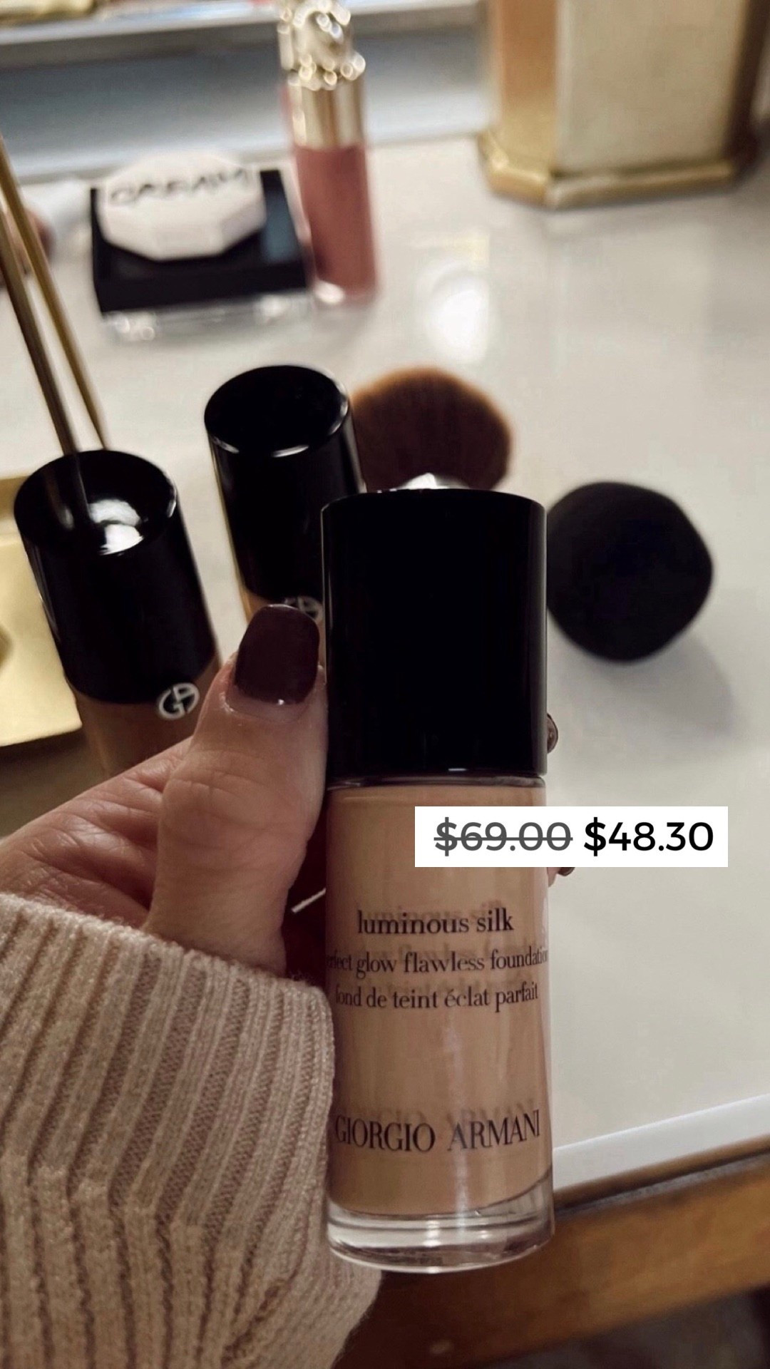 One of my forever makeup staples is on sale right now: Armani Luminous Silk foundation!!
Feels lightweight, looks natural, and gives that soft, skin-like glow without looking heavy or greasy. It’s the foundation I reach for when I want my makeup to look reliable and polished every time.

Armani Beauty is currently 30–40% off, so if you wear this or have been wanting to try it, this is the best time to grab it. Linking the foundation + a few other everyday staples I love.

luminous silk foundation, Armani beauty sale, natural finish foundation, everyday makeup staple, glowy skin base, reliable foundation favorite, luxury makeup on sale

#LTKGiftGuide #LTKgrwm #LTKBeauty