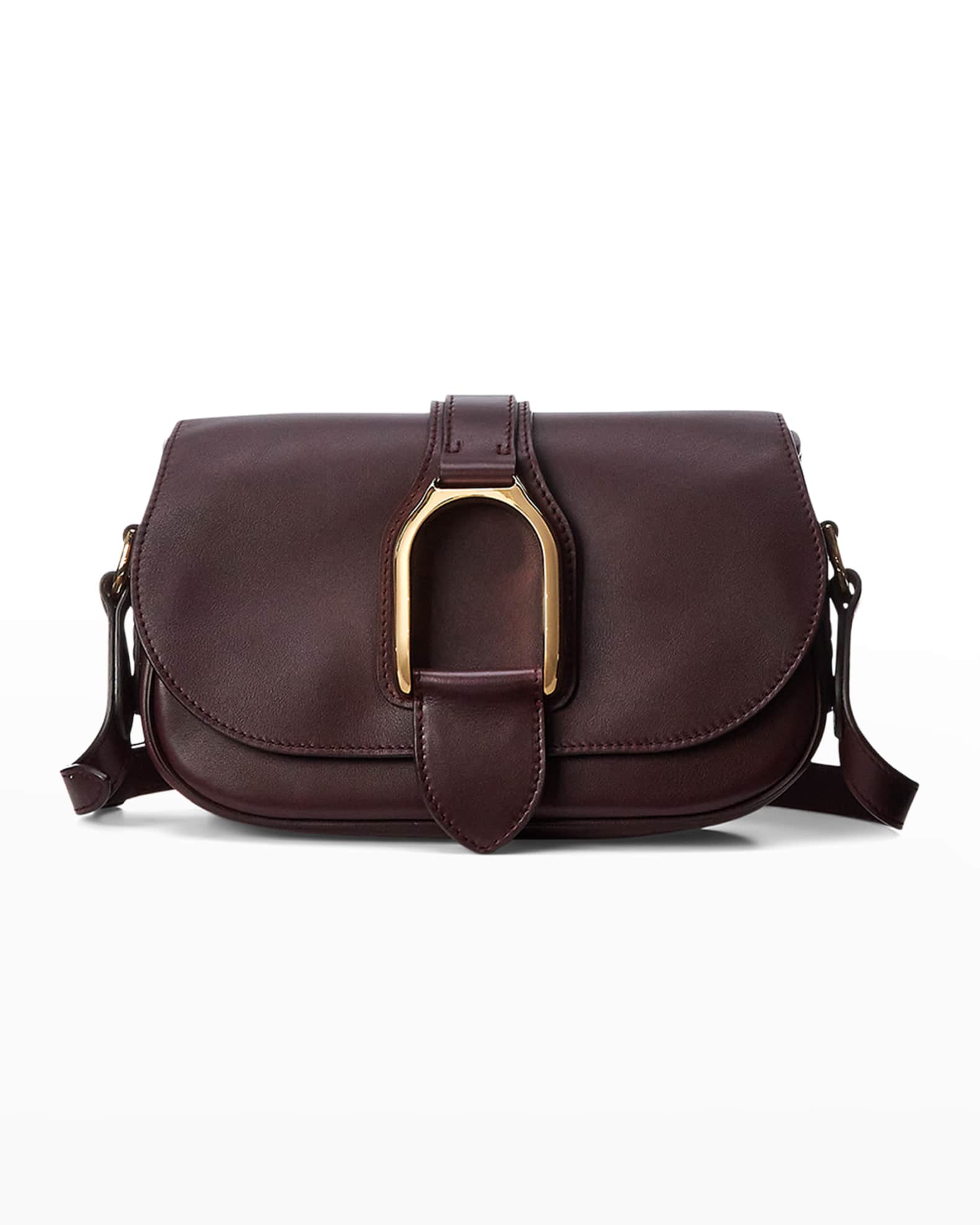 Welington Flap Leather Saddle Shoulder Bag | Neiman Marcus