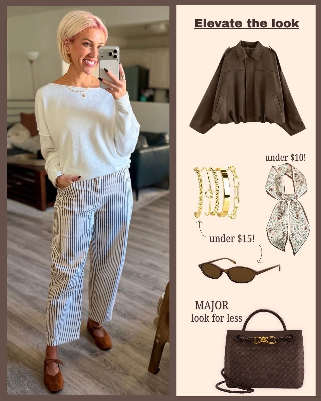 Absolutely smitten with these striped Amazon pants!! Wearing the small in the pants, small in the sweater & shoes fit tts

#LTKootd #LTKgrwm #LTKSaleAlert